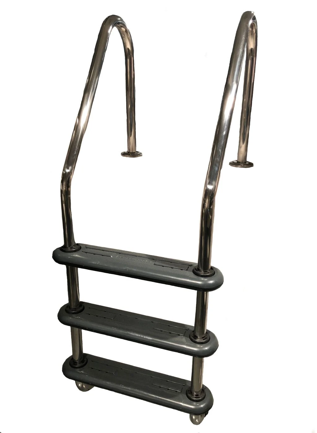 AstralPool KOMFY pool ladder with stainless steel handrails and three wide non-slip steps